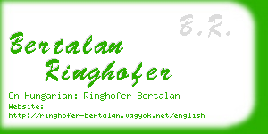 bertalan ringhofer business card